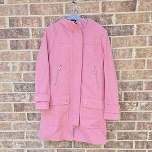 J. Crew Melton Wool Pink Coat Size 4